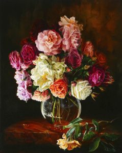 'Last lingering note of summer' - Floral Painting - Oil on Belgian Linen 20″ x 16″ 506 mm x 406 mm