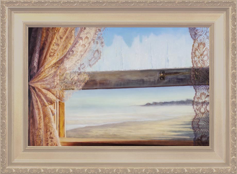 The Lighthouse framed - Oil on Museum grade Marine Ply Size: 16 1/2″ x 23 1/2″ 420 mm x 600 mm