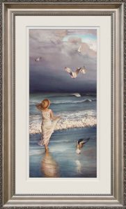 The Wind's Song framed - Watercolor on Arches 300gsm hot pressed paper 43″ x 19 1/4″ 1090 mm x 490 mm