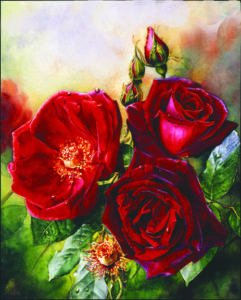 How to paint red roses