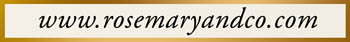 Rosemary & Co URL w gold frame