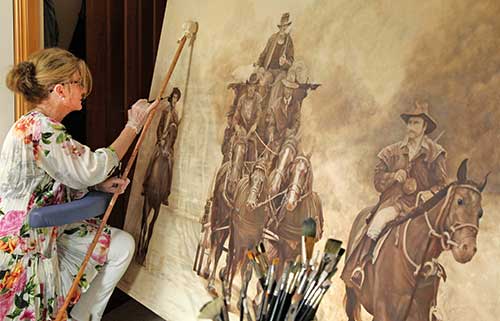 Susan Painting 'Days Gone By'